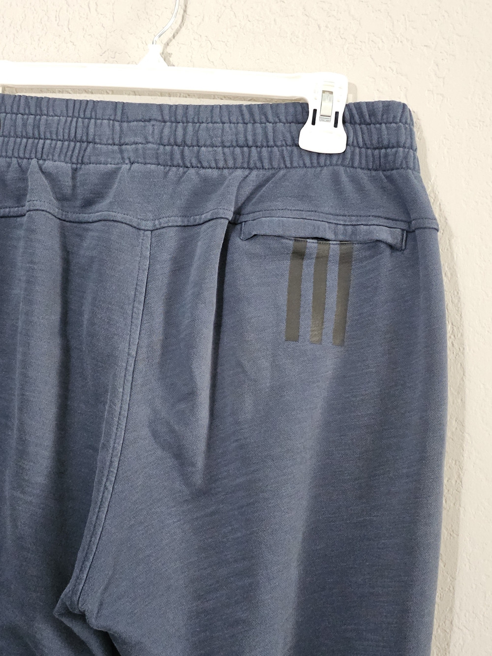 adidas Pull On Jogger Sweatpants Dark Blue Mens Medium Elastic Waist - Picture 5 of 9